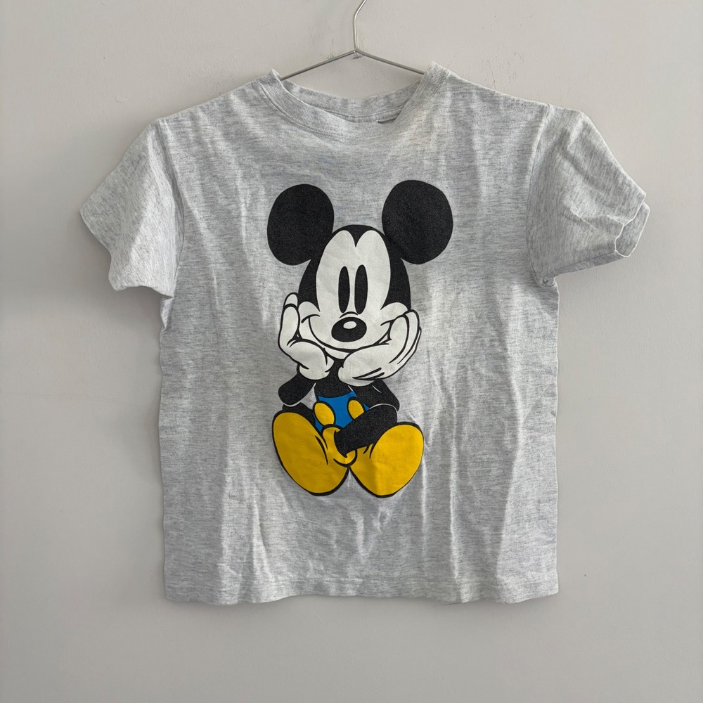 Vintage Mickey & Co Disney Mickey Mouse Heather Gray Graphic T-Shirt M